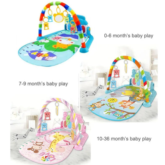Baby Aktivität Gym Rack Frühe Bildung 0-36 Monate Spielzeug Geschenke Musical Neugeborenen Klavier Tastatur Krabbeln Decke Pedal Spielen matte