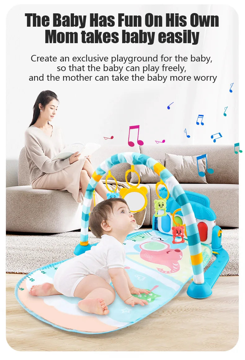 Baby Fitness Stand Musik Spielen Gym Aktivität Spielzeug Neugeborenen Klavier Krabbeln Decke Pedal Spiel Pad Frühen Bildung 0-36 monate Geschenke
