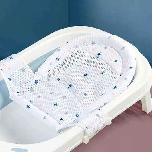 Baby Bad Net Matte Kinder Neugeborenen Einstellbare Badewanne Kissen Sitzkissen Kreuz-förmigen Anti-slip Badewanne Dusche Wiege bett Sitz