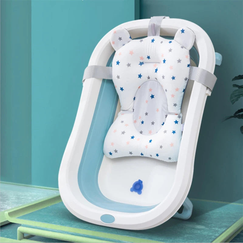 Baby Bad Unterstützung Pad Faltbare Schwimmende Sitz Einstellbar Neugeborenen Bade Kissen Infant Sicherheit Net Hängematte