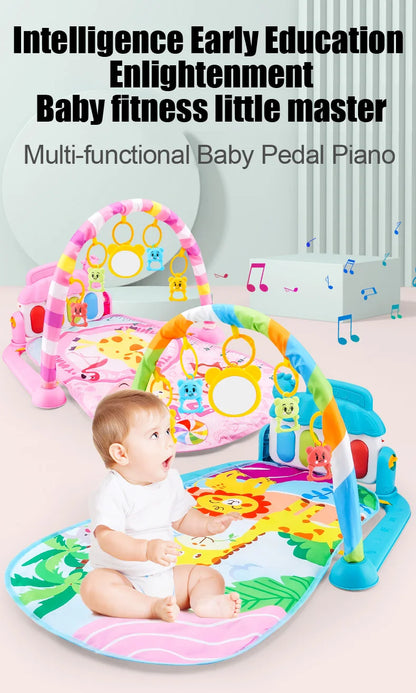 Baby Fitness Stand Musik Spielen Gym Aktivität Spielzeug Neugeborenen Klavier Krabbeln Decke Pedal Spiel Pad Frühen Bildung 0-36 monate Geschenke
