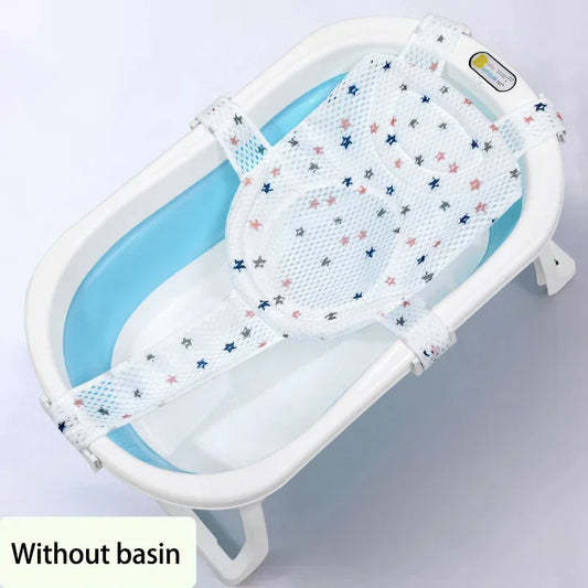Baby Bad Net Matte Kinder Neugeborenen Einstellbare Badewanne Kissen Sitzkissen Kreuz-förmigen Anti-slip Badewanne Dusche Wiege bett Sitz