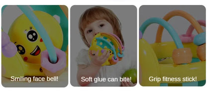 1 Pc 10 cm Baby Spielzeug Fangen Ball Biegsame Baby Walker Rasseln Entwickeln Intelligenz Ball 0-12 Monate kunststoff Glocke Rassel Puppe