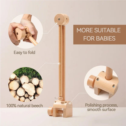 Baby Krippe Mobile Rassel Spielzeug Für 0-12 Monate Cartoon Filz Wald Tier Bett Glocke Hängen Holz Halterung Mobile newbaby Rassel Spielzeug
