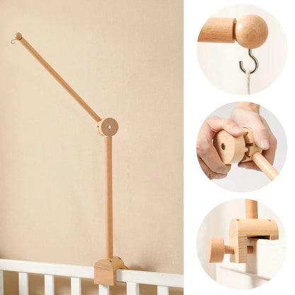 Baby Krippe Mobile Rassel Spielzeug Für 0-12 Monate Cartoon Filz Wald Tier Bett Glocke Hängen Holz Halterung Mobile newbaby Rassel Spielzeug