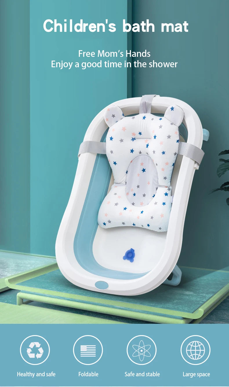 Baby Bad Unterstützung Pad Faltbare Schwimmende Sitz Einstellbar Neugeborenen Bade Kissen Infant Sicherheit Net Hängematte