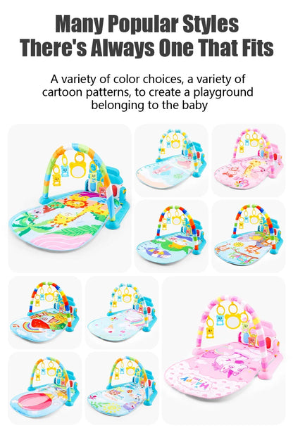 Baby Fitness Stand Musik Spielen Gym Aktivität Spielzeug Neugeborenen Klavier Krabbeln Decke Pedal Spiel Pad Frühen Bildung 0-36 monate Geschenke