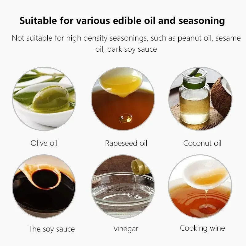 Transparent Cooking Oil Bottle Cookware Bbq Olive Oil Spray for Fitness Sauce Sprayer Set Tableware Kitchen Dining Bar Home