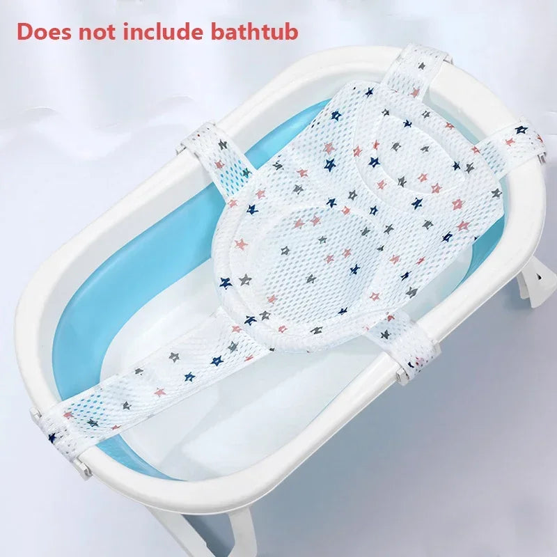 Baby Bad Net Matte Kinder Neugeborenen Einstellbare Badewanne Kissen Sitzkissen Kreuz-förmigen Anti-slip Badewanne Dusche Wiege bett Sitz