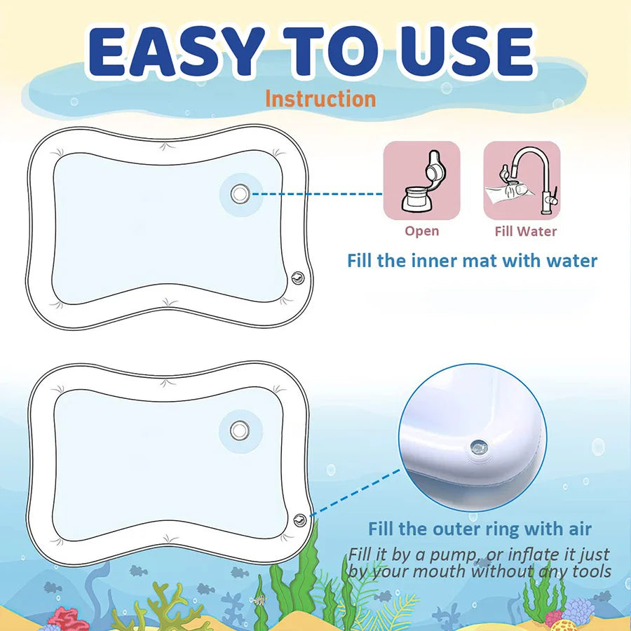 Baby Wasser Spielen Matte Aufblasbare Kissen PVC Infant Bauch Zeit Kleinkind Wasser Pad Für Kinder Frühe Bildung Entwicklung Aktivität Spielzeug