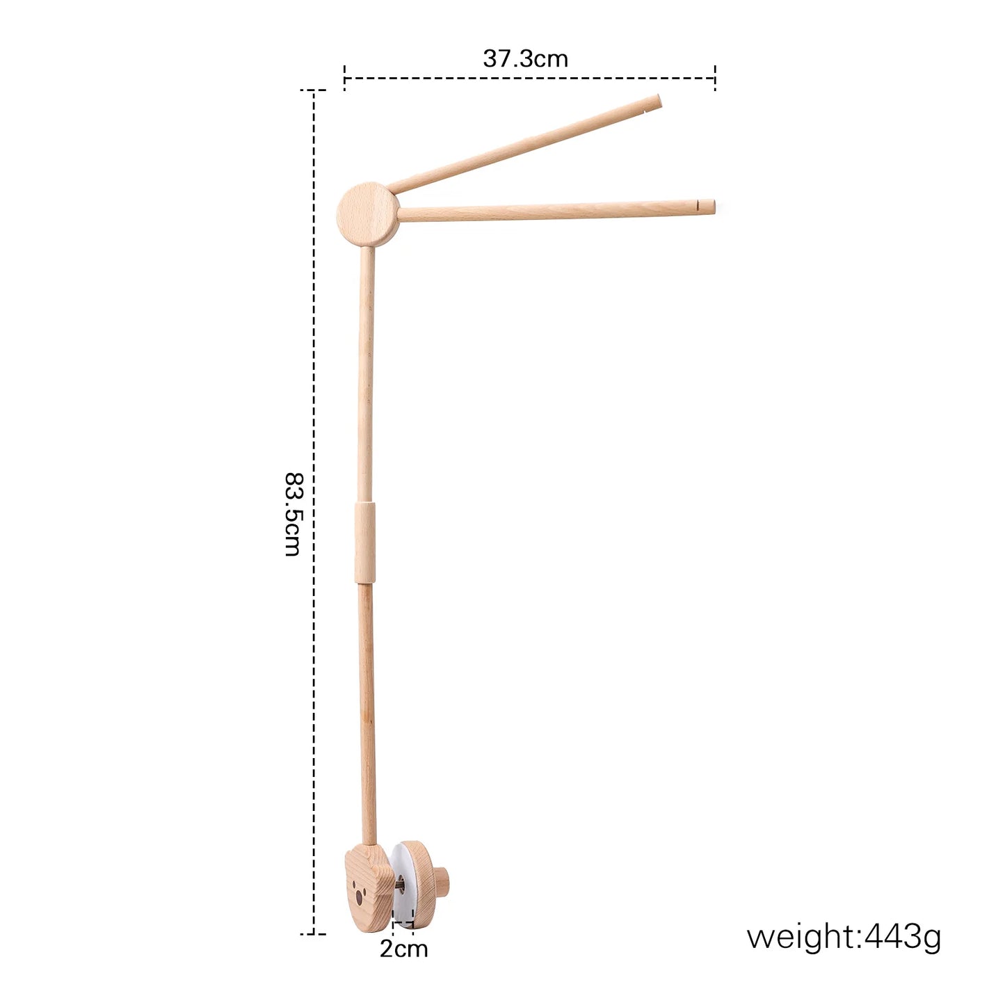 Baby Krippe Mobile Rassel Spielzeug Für 0-12 Monate Cartoon Filz Wald Tier Bett Glocke Hängen Holz Halterung Mobile newbaby Rassel Spielzeug