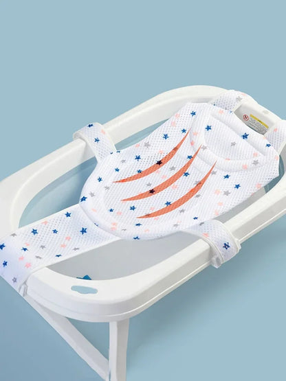 Baby Bad Net Matte Kinder Neugeborenen Einstellbare Badewanne Kissen Sitzkissen Kreuz-förmigen Anti-slip Badewanne Dusche Wiege bett Sitz