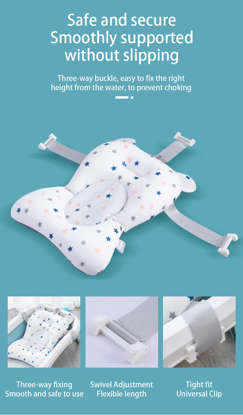 Baby Bad Unterstützung Pad Faltbare Schwimmende Sitz Einstellbar Neugeborenen Bade Kissen Infant Sicherheit Net Hängematte