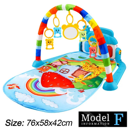 Baby Fitness Stand Musik Spielen Gym Aktivität Spielzeug Neugeborenen Klavier Krabbeln Decke Pedal Spiel Pad Frühen Bildung 0-36 monate Geschenke