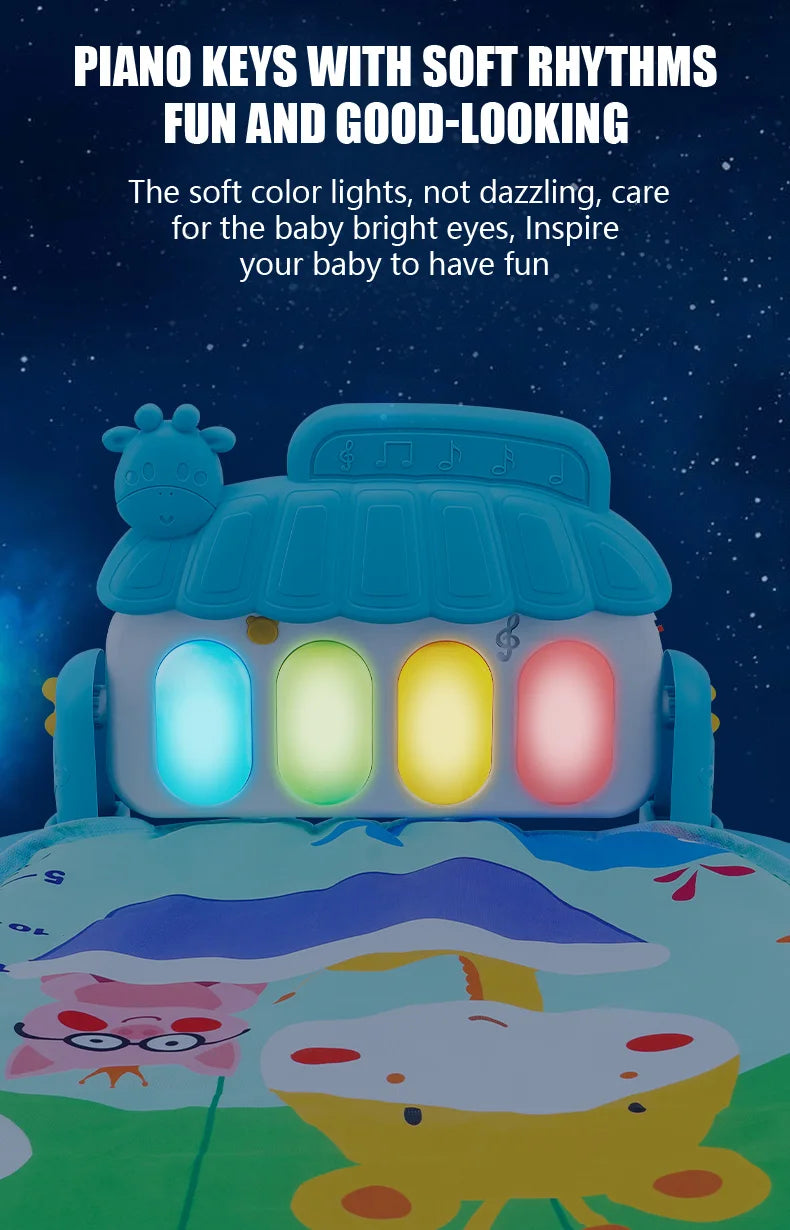 Baby Fitness Stand Musik Spielen Gym Aktivität Spielzeug Neugeborenen Klavier Krabbeln Decke Pedal Spiel Pad Frühen Bildung 0-36 monate Geschenke