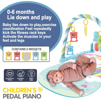 Baby Fitness Stand Musik Spielen Gym Aktivität Spielzeug Neugeborenen Klavier Krabbeln Decke Pedal Spiel Pad Frühen Bildung 0-36 monate Geschenke