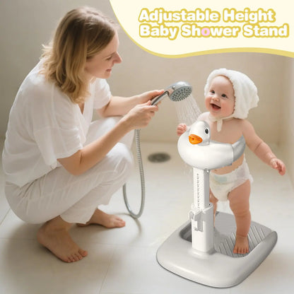 Baby-Bademaker, Baby-Duschständer, Baby-Duschständer, Baby-Badeständer mit Standunterstützung, tragbar und freie Mutterhände