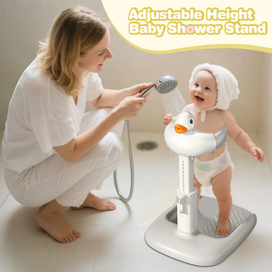 Baby-Bademaker, Baby-Duschständer, Baby-Duschständer, Baby-Badeständer mit Standunterstützung, tragbar und freie Mutterhände