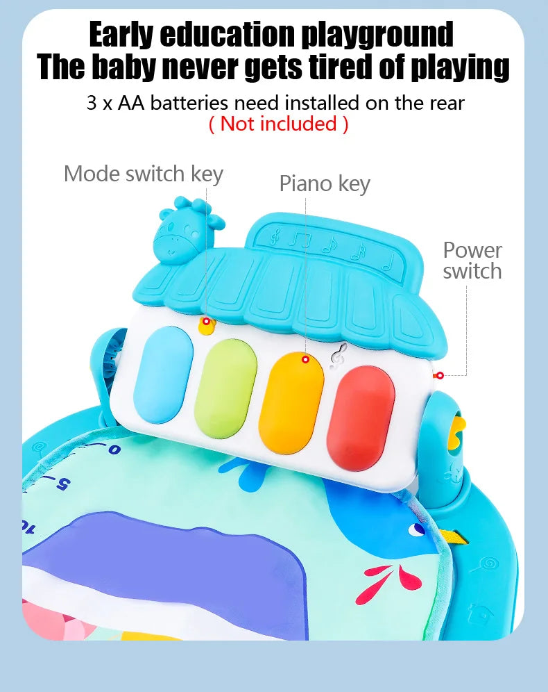 Baby Fitness Stand Musik Spielen Gym Aktivität Spielzeug Neugeborenen Klavier Krabbeln Decke Pedal Spiel Pad Frühen Bildung 0-36 monate Geschenke