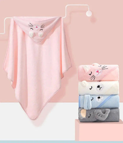 Cartoon Tier Baby Badetücher Weiche Neugeborenen Mit Kapuze Handtuch Decke Kleinkind Bademantel Warme Schlafen Swaddle Wrap für Jungen Mädchen
