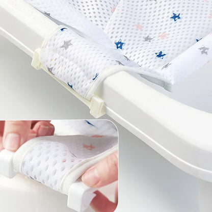 Baby Bad Net Matte Kinder Neugeborenen Einstellbare Badewanne Kissen Sitzkissen Kreuz-förmigen Anti-slip Badewanne Dusche Wiege bett Sitz