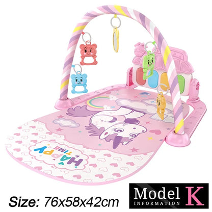 Baby Fitness Stand Musik Spielen Gym Aktivität Spielzeug Neugeborenen Klavier Krabbeln Decke Pedal Spiel Pad Frühen Bildung 0-36 monate Geschenke