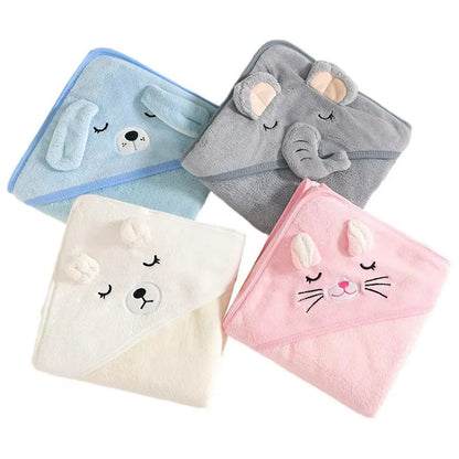 Cartoon Tier Baby Badetücher Weiche Neugeborenen Mit Kapuze Handtuch Decke Kleinkind Bademantel Warme Schlafen Swaddle Wrap für Jungen Mädchen