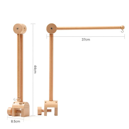 Baby Krippe Mobile Rassel Spielzeug Für 0-12 Monate Cartoon Filz Wald Tier Bett Glocke Hängen Holz Halterung Mobile newbaby Rassel Spielzeug