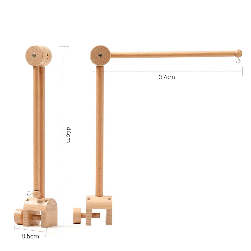 Baby Krippe Mobile Rassel Spielzeug Für 0-12 Monate Cartoon Filz Wald Tier Bett Glocke Hängen Holz Halterung Mobile newbaby Rassel Spielzeug