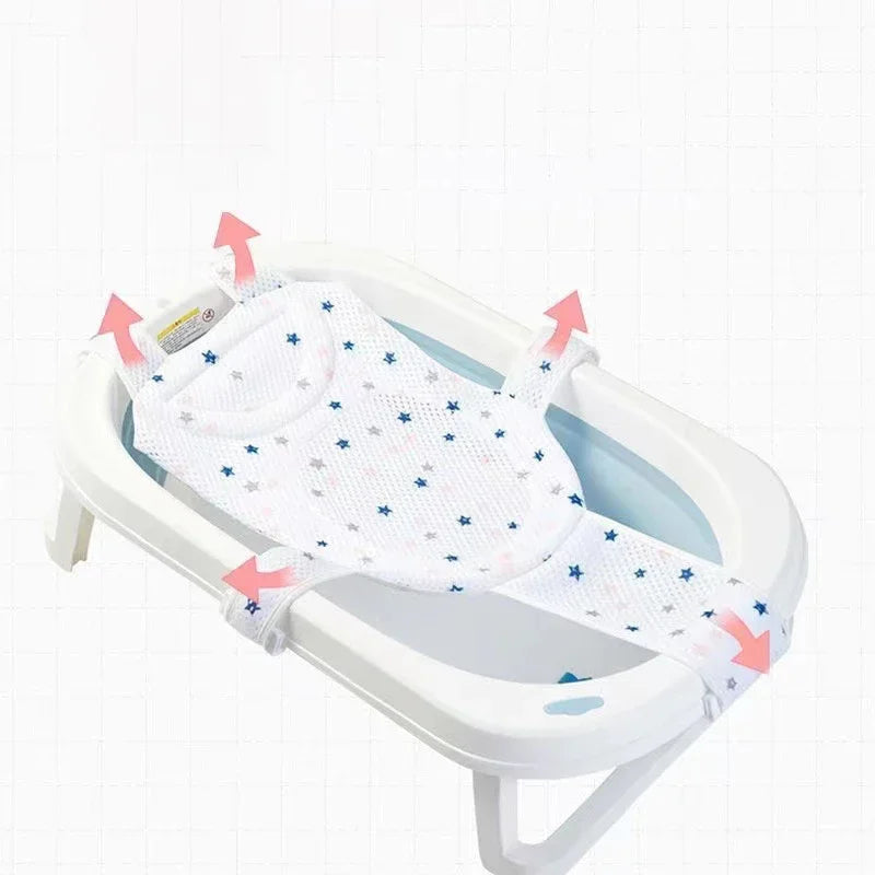 Baby Bad Net Matte Kinder Neugeborenen Einstellbare Badewanne Kissen Sitzkissen Kreuz-förmigen Anti-slip Badewanne Dusche Wiege bett Sitz